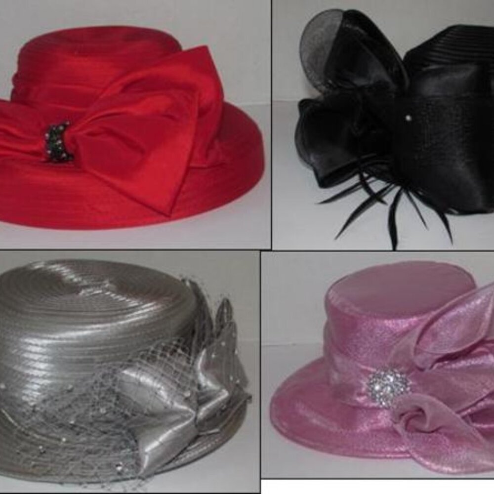 4 Women Church Hats Wedding Hats